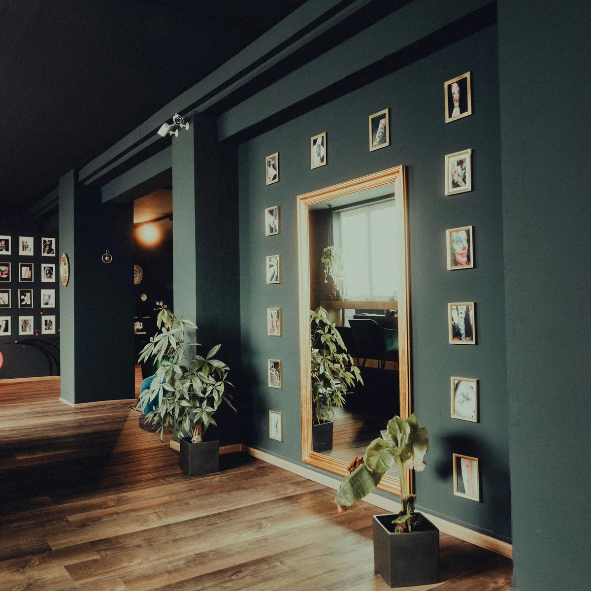 Clean and organized tattoo studio interior with professional sterilization equipment